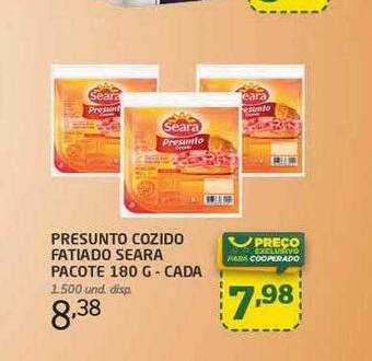 Cooper Presunto cozido fatiado seara oferta