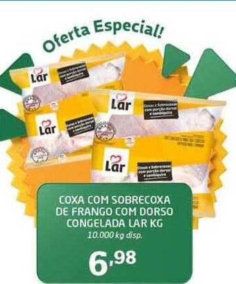 Cooper Coxa com sobrecoxa de frango com dorso congelada lar kg oferta