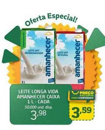 Cooper Leite longa vida amanhecer oferta