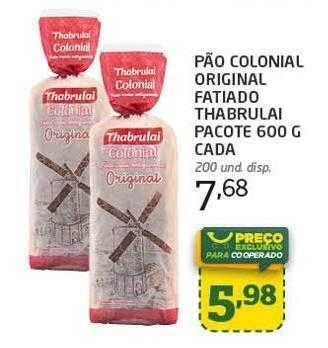Cooper Pão colonial original fatiado thabrulai oferta