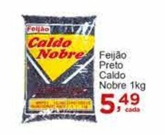 Rossi Supermercado Feijao Preto Caldo Nobre 1kg oferta