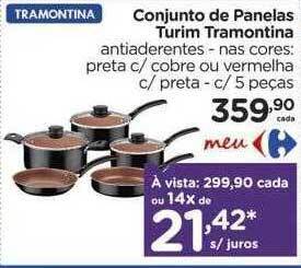 Carrefour Conjunto de panelas turim tramontina oferta