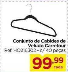 Carrefour Conjunto de cabides de veludo carrefour oferta