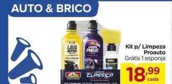 Carrefour Kit p- limpeza proauto grátis 1 esponja oferta