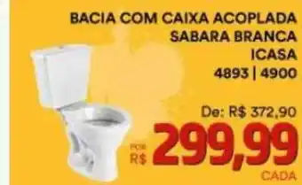Conibase Bacia com caixa acoplada sabara branca icasa oferta