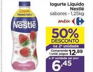 Carrefour Iogurte líquido nestlé sabores 50% desconto na 2a unidade oferta