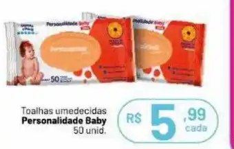 Farmácias Descontão Toalhas umedecidas personalidade baby 50 oferta