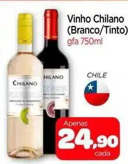 Nordestão Vinho chilano (branco tinto) oferta