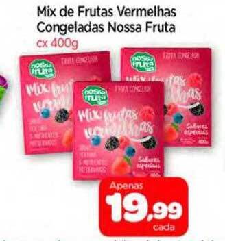 Mix de frutas vermelhas congeladas nossa fruta