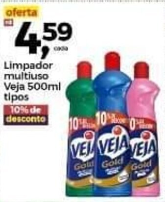 Frangolândia Limpador Multiuso Veja 500ml tipos oferta