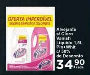 Rossi Supermercado Alvejante s/ cloro vanish Liquido 1.5L oferta