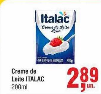 Higa Atacado Creme de leite italac oferta