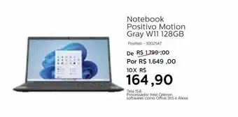 Potebook positivo motion gray w11 128gb