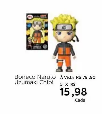 Boneco naruto uzumaki chibi