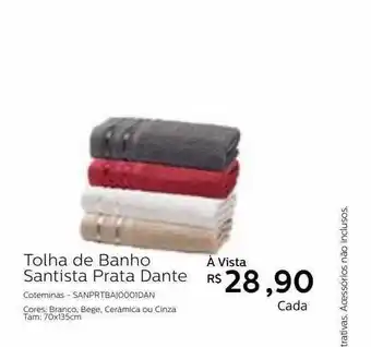 Grupo Formosa Tolha de banho santista prata dante oferta