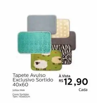 Tapete avulso exclusivo sortido 40x60
