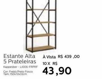 Grupo Formosa Estante alta 5 prateleiras oferta