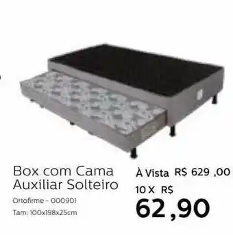 Box com cama auxiliar solteiro