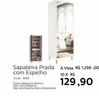 Sapateira prada com espelho