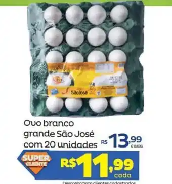 Super Lagoa Ovo Branco grande Sao Jose com 20 unidades oferta