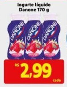 Extra Supermercado Iogurte Liquido Danone 170g oferta