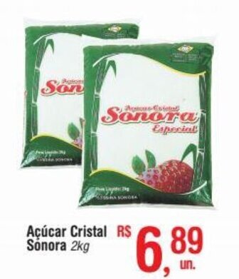 Fort Atacadista Acucar cristal Sonora 2kg oferta