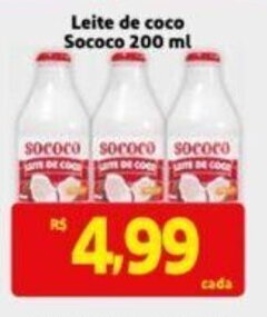 Extra Supermercado Leite de Coco Sococo 200ml oferta