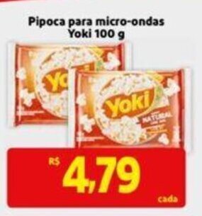 Extra Supermercado Pipoca para Microondas Yoki 100g oferta