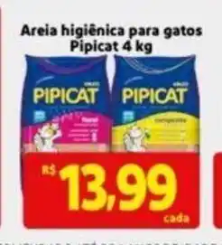Areia higienica para gatos Pipicat 4kg
