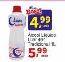 Rossi Supermercado Alcool Liquido Luar 46 trad. 1L oferta
