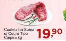 Rossi Supermercado Costelinha Suina c/ Couro Tipo Caipira 1kg oferta