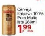 Rossi Supermercado Cerveja Itaipava 100% puro malte lata 269ml oferta