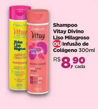 Shampoo Vitay Divino Liso Milagroso Ou Infusão De Colágeno 300ml