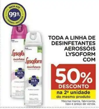 Carrefour Bairro Toda a Linha de Desinfetabtes Aerossois Lysoform com 505 desconto oferta