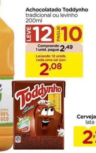 Achocolatado Toddynho 200ml