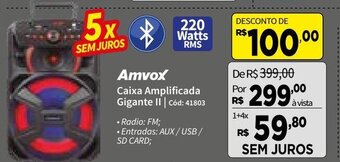 Amvox Caixa Amplificada Gigante II