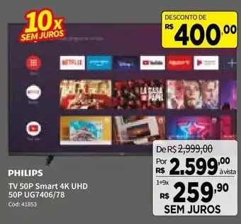 Deltasul Philips TV 50p Smart 4K UHD 50P oferta
