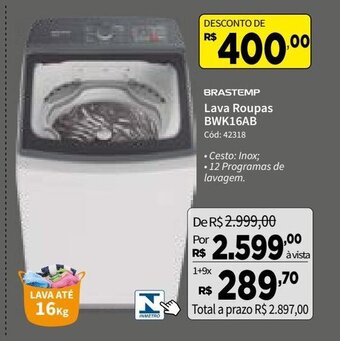 Deltasul Brastemp lava roupas 16kg oferta