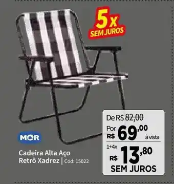 Deltasul Mor Cadeira Alta Aco Retro Xadrez oferta