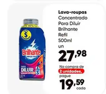 Zaffari Lava-roupas concentrado para diluir brilhante refil oferta