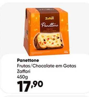 Zaffari Panettone frutas chocolate em gotas zaffari oferta