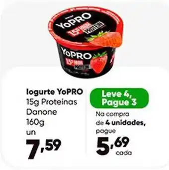 Zaffari Iogurte yopro 15g proteinas danone leve 4 pague 3 oferta
