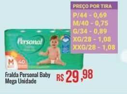 Mart Minas Fralda personal baby mega unidade oferta
