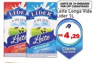 Leite longa vida lider 1l