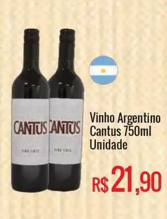 Mart Minas Vinho Argentino Cantus 750ml oferta