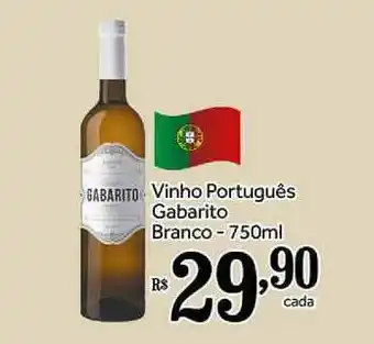 Shibata Supermercados Vinho Português Gabarito Branco 750ml oferta