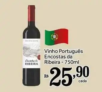 Shibata Supermercados Vinho Português Encostas Da Ribeira 750ml oferta