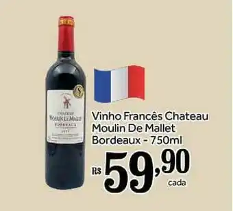 Vinho Francês Chateau Moulin De Mallet Bordeaux 750ml