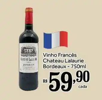 Shibata Supermercados Vinho Francês Chateau Lalaurie Bordeaux 750ml oferta