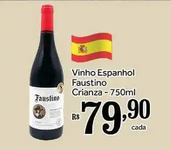 Shibata Supermercados Vinho Espanhol Faustino Crianza 750ml oferta